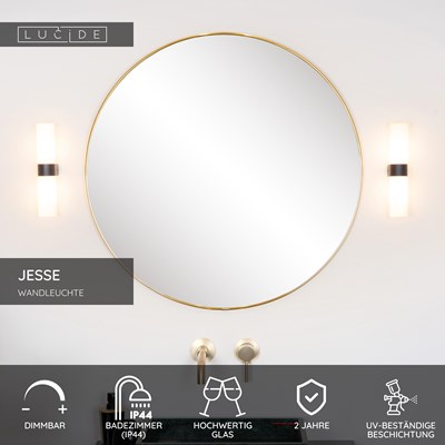 Lucide JESSE - Wandleuchte Badezimmer - 2xG9 - IP44 - Schwarz
